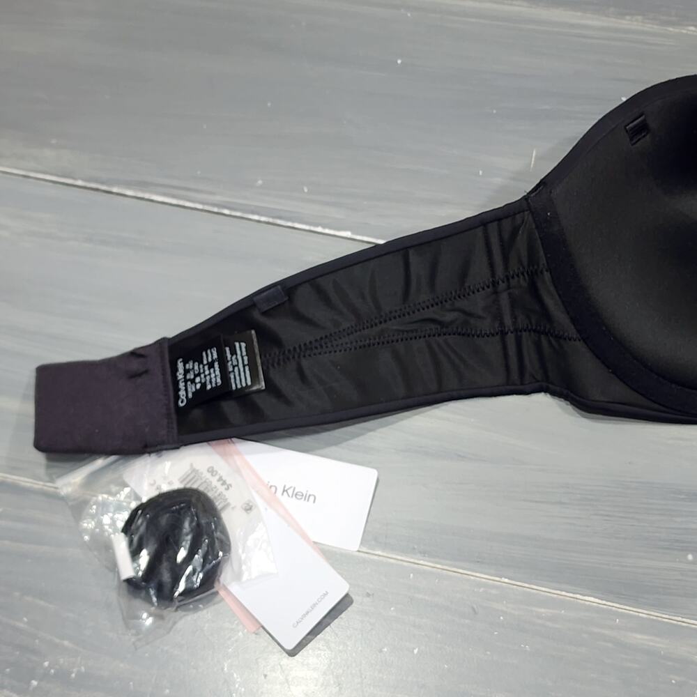 Calvin Klein Naked Glamour Strapless Push-Up‎ Bra 36C QF5677 Black - Picture 9 of 12